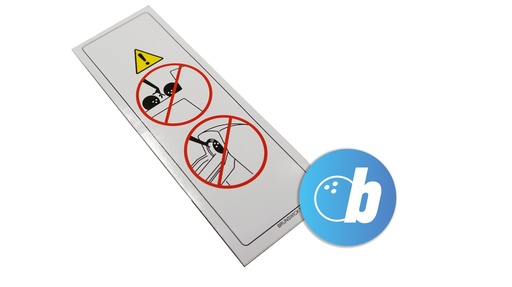 [53-400487-000] No Hands In Ball Return sticker