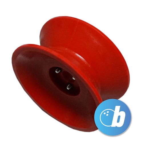 [90-520060-000] Urethane Ball V-Wheel Assembly Red